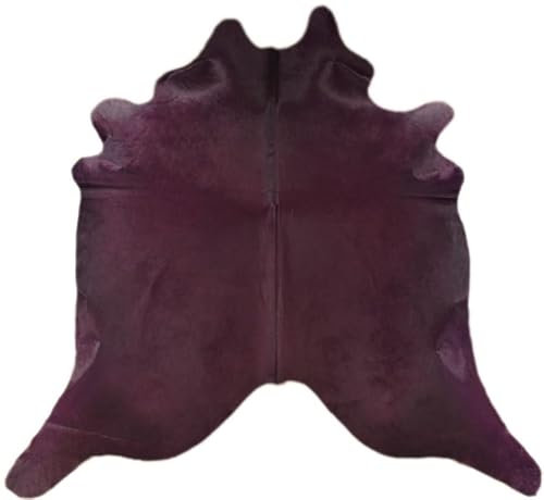 Kuhfelle Online & Nomad KUHFELL STIERFELL BUNT GEFÄRBT IN VIOLETT AUBERGINE 220 x 190 cm KUHFELL Teppich (Violett)