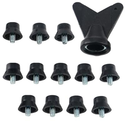 MagiDeal 12x Crampons de Chaussures de Football chaussures de piste pointes durables à visser 5 mm avec clé goujons de bottes de Football pour l'entraînement Sport