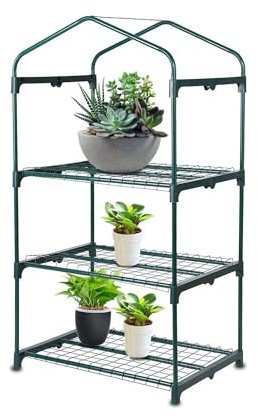 My Garden Greenhouse Shelving & Staging Heavy Duty 3 Tier Steel Frame Outdoor Greenhouse Shelves, Plant Stand, Free Standing Racking Ideal for Vegetables Flowers Herbs & Seedlings