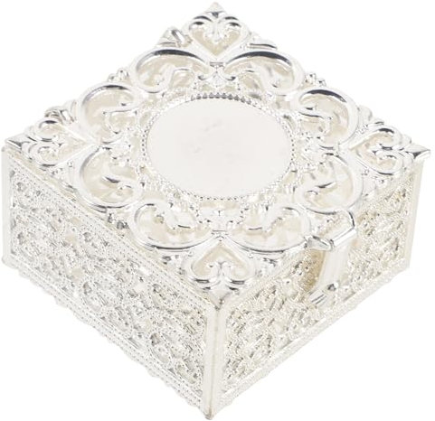 Cabilock 2pièces Boîtes à Bijoux Métal Pour Colliers Boîtes Cadeau Décoratives Petites Emballage Pour Bijoux