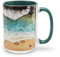 Bedruckte Tasse mit Pfotenabdruck Handgefertigte Keramiktasse Lustige Pfoten-Kaffeetasse für Haustierliebhaber Große Teetasse, Souvenir Cup für Milch, Heißgetränke, Tee Und Kaffee, 15oz