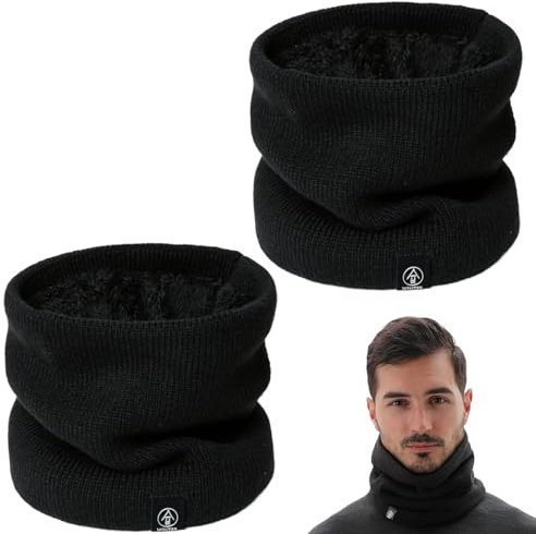 2 Pcs Schlauchschal Herren,Halstuch Herren,Loop Schal Herren,Schal Halstuch,Winter Halsschlauch Ski,Halswärmer,Multifunktionstuch Herren,Fur Herren Gamaschenmaske,Winddichte Kreisschlaufenschals