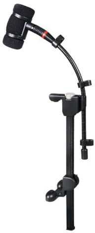 Kdouehg Höhenverstellbarer Instrumentenständer mit Rackmount-Halterung, Mikrofonhalterung, Weicher Gummipolsterung und Stoßdämpfender Struktur für Violine und Cello.