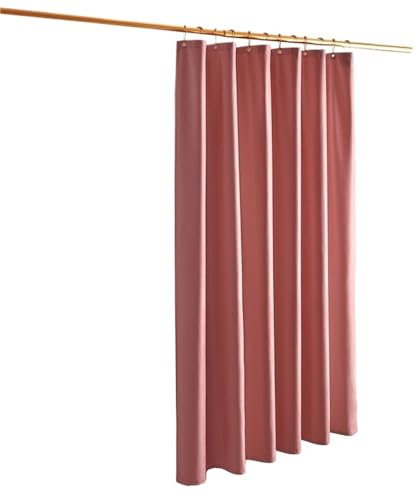 RUWLFE Cortina De Ducha Cortina de baño Impermeable, Cortina de Ducha con Ganchos, Cortinas divisorias for bañera, Cortinas de Ducha for baño(Pink,W180XH180CM)