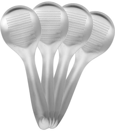 LIGIGWASH 4 Pièces Moulin à Gingembre Petite Râpe Broyeur De Noix Cuillères à Fentes Pour Cuillère Passoire Moulin à Café Cuillère à Pour Écumoire Acier Inoxydable Silver