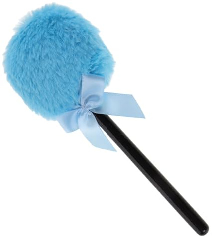 FONDOTIN Ultrasoft Lollipop-puderpuff med Handtag och Rosett för Kroppspuder och Babypuder Jämn och Bekväm Applicering för Ansikte och Multifunktionell Makeupverktyg