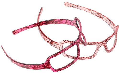 Alipis Lot de 2 Bandeaux la Mode en Pc, Serrage-têtes pour Femmes, Design Lunettes Artistiques, Polyvalents pour Coiffure et Maintien des Cheveux Quotidien