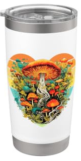 Champignons Cueilleur champignons accessoires Mushroom fungi Gobelet isotherme en acier inoxydable double paroi