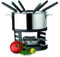 MÄSER 931541 Fondueset für 6 Personen, 10-teiliges kompaktes Fondue Set für kabellosen Betrieb mit Brennpaste, Edelstahl 18/0
