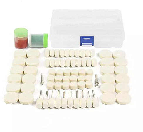 76 PCS Wollfilz Polierpad Dremel Polierset Rotierende Werkzeuge Filzpolierpad Polierbürsten