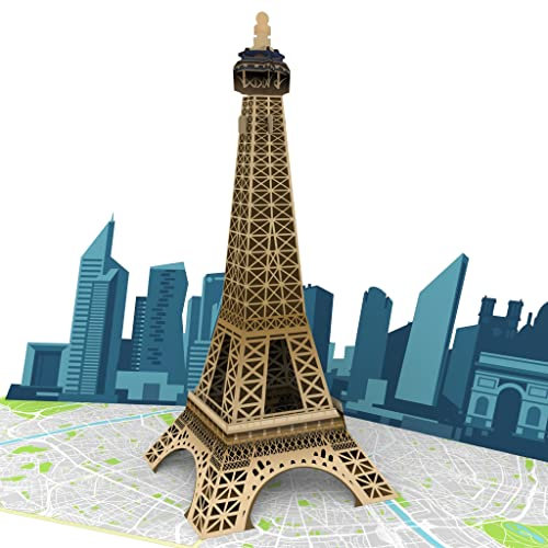 MOKIO® Pop-Up Karte – Eiffelturm in Paris – 3D Geburtstagskarte für einen Frankreich Urlaub, Paris Grußkarte zum Geburtstag