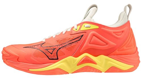 Mizuno Wave Momentum 3 Scarpe da Pallavolo Unisex Adulto, Neonflame Black Bolt2neon, 50 EU