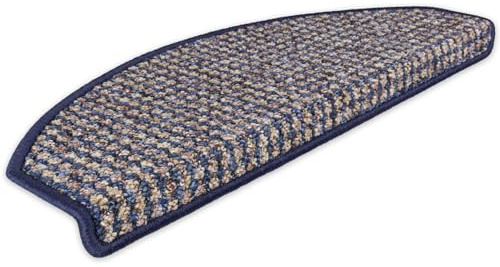 Kettelservice-Metzker Stufenmatten Treppenmatten Gera Halbrund in versch. SparSets Blau 15 Stück