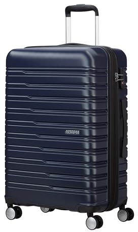 American Tourister Flashline - Spinner M, Suitcase, 67 cm, 69/75 L, Blue (Ink Blue)