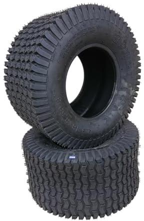 HMParts 2 stycken däck 18 x 8,50-8 4PR gräsmatteprofil grästraktor åkgräsklippare snöskyffel fyrhjuling