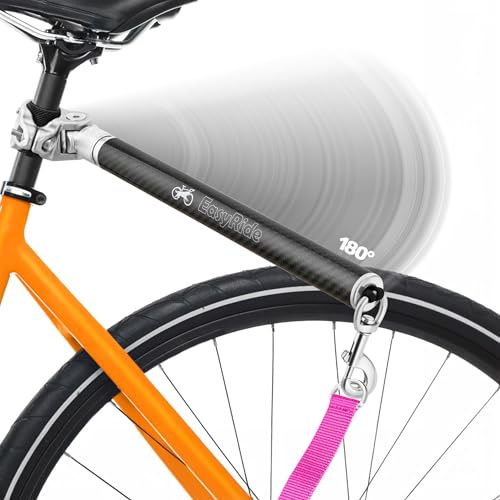 Malabi V2.0-180° Rotating Dog Bike Leash - with Shock Absorbers and Quick Attach Mechanism | Carbon Fiber | Detachable, Adjustable for the Smoothest Ride- Patent Pending (Magenta)