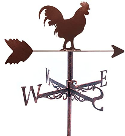 Girouette en métal dans Le Toit en Forme de Coq rétro, indicateur de Direction du Vent, hangars extérieurs, décoration de granges de Toit de Cour en Fer
