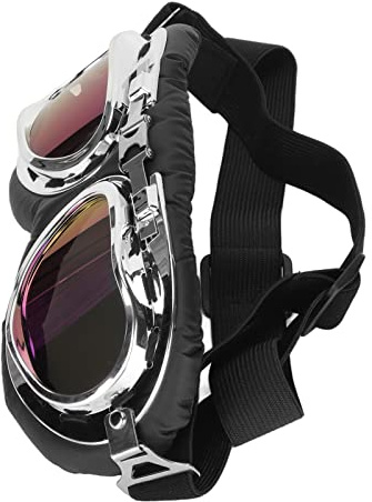 Generic Dog Sunglasses, Large Breed, Extra Large Lens, Folding Frame, Elastic Strap, Plastic, Black, Large, Outdoor, All Seasons, Water Resistant, Adult Dogs