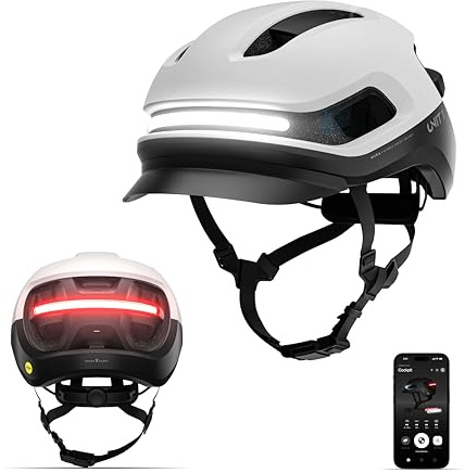 UNIT 1 Aura Hybrid Smart Bike Helmet | Urban & Road | MIPS | LED anteriore e posteriore | Luce di direzione e freno compatibile con telecomando | Crash Alert | E-Bike completamente certificata |