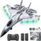 4DRC G1 RC Plane with 2 Take-off Modes, 2 Batteries and Light, 2.4GHz 4 Channel 6 axis Gyro Stabilizer RTF Glider Remote Control Aircraft Planes Jet Fighter Toys Gift for Boys Kids Adults Beginners