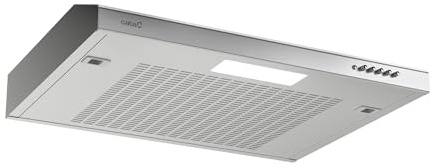 Cata Campana Extractora LFK 6001 X Panel Control Mecánico 3 niveles Extracción Motor Extra Silencioso Bajo Nivel Sonoro 56 dB Fácil Instalación Ancho 60 cmGran Extracción 195 m3/h LED Color Gris