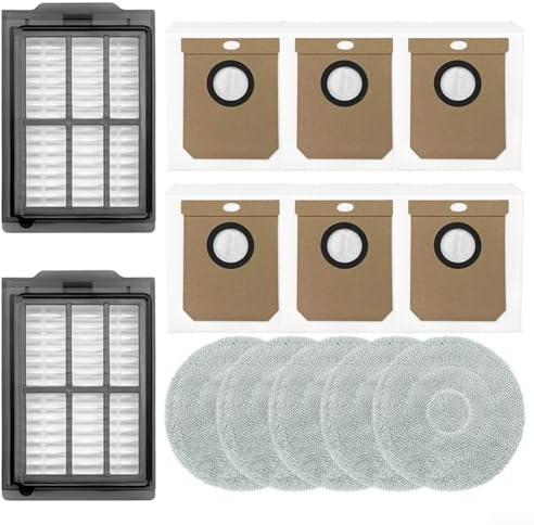 Robot - Juego de filtros de aspiradora para X70 DEM-X70, almohadillas lavables para fregona, bolsas de polvo, kit de limpieza de pelo de mascotas, toallas de suelo de microfibra