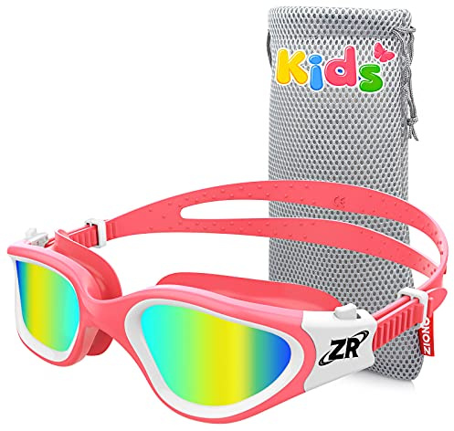 ZIONOR G1MINI Lunettes de natation pour enfants, polarisées/non polarisées, confortables, anti-buée, protection UV, pour filles et garçons, de 6 à 14 ans