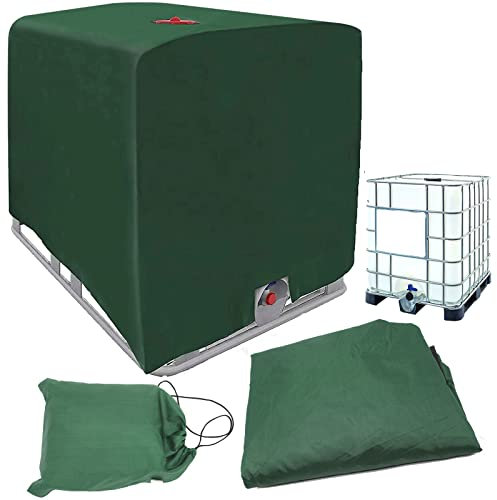 Rouzin IBC Tank Abdeckung, IBC Wassertank Abdeckung, Abdeckplane Regentonne 1000, Outdoor IBC Container Abdeckung Tankdeckel 420D Oxford IBC Tankabdeckung Schutzhülle IBC Abdeckung (120x100x116cm)