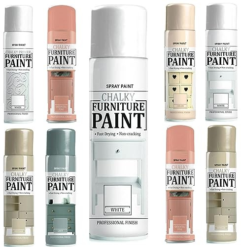 Classic Signature - 1 x Chalk Finish Chalk White Paint 400ml- 151 - Aerosol Furniture Spray Paint Smooth Touch Matt Finish Home and Office