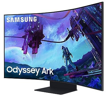 Samsung Odyssey Ark LS55CG970NUXXU G97NC Gaming Monitor - 55 Curved UHD, 3840x2160p, Mini LED, 165Hz, 1ms, HDMI 2.1, Displayport, USB, with Full Smart Platform Speakers