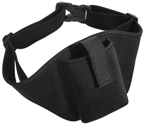 VICASKY Cinturón de cadera ajustable para micrófono con soporte para teléfono móvil para entrenamientos de fitness, correr y actuar, combinación de bolsillo para micrófono y riñonera para un