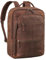 STILORD 'Coryo' 17 inch Laptop Backpack Leather | Large & Stylish | Business Backpack for Men and Women | Large Backpack for Work | Made of Genuine Leather, Colour:zamora - brown