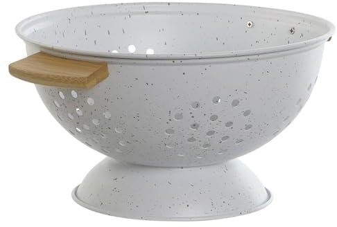 Space Home - Passoire de Cuisine, Egouttoir, Tamis pour la Cuisine et Le Lavage des Pâtes, des Nouilles, des Fruits, des Légumes, des Salades, Rond avec base et 2 poignées - Égouttoir de Cuisine