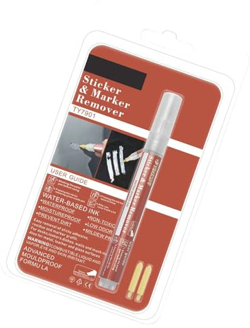 Klebstoffentferner Stift Aufkleberentferner zum Entfernen von Klebstoffen, Klebeband, Aufkleberrückständen auf Glas, Metall, Leder