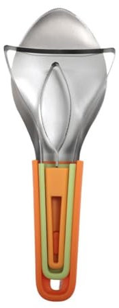 EIRZNGXQ Affettatrice per mango 3 in 1, in acciaio inox, strumento per rimuovere mango, strumento da cucina per intaglio di verdure per frutta e verdura (arancione, 1 set)