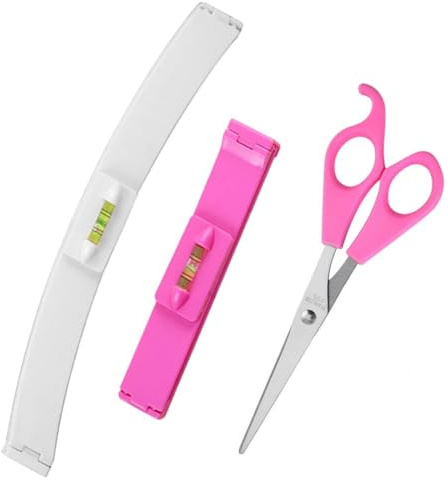 Wxinsheng 3 Pcs Kit de Coupe de Cheveux,Professionnel Bouts Ciseaux Pinces DIY Bricolage TondeuseGuide de Coupe pour Pointes et Frange,Clips Cheveux pour Une Coupe Professionnelle à Domicile