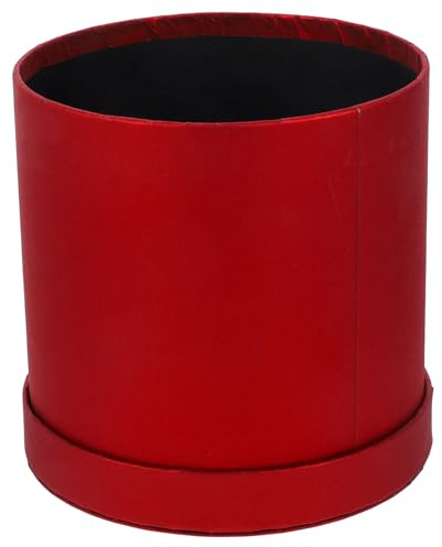 PRETYZOOM Caja Redonda para Flores Tapa Roja Mini Caja para Arreglos y Ramos Adecuado para Embalaje y Regalos Festivales y Bodas