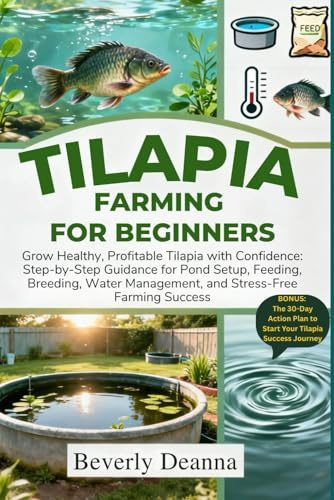 TILAPIA FARMING FOR BEGINNERS: Grow Healthy, Profitable Tilapia with Confidence: Step-by-Step Guidance for Pond Setup, Feeding, Breeding, Water Management, and Stress-Free Farming Success