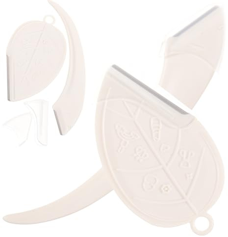 Healeved Afeitadoras Faciales para Mujeres 4 Piezas Kit de Afeitadoras de Cejas Curvadas y Hojas de Color Claro Portátiles Cuchillas Afiladas sin Óxido para Depilación Precisa en Viaje