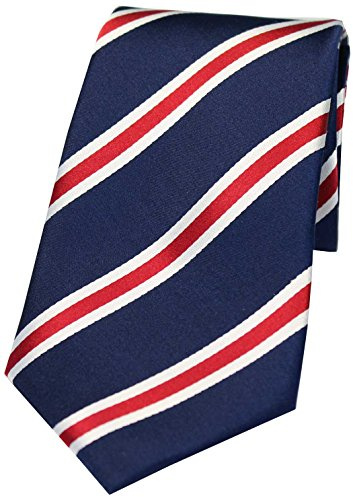 Soprano Royal Blue With Red White Stripes Silk Tie