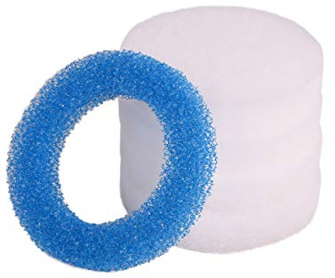 INGVIEE Compatible Esponja de Prefiltración y Almohadillas Filtrantes para Eheim Ecco Pro 130 200 300 (4X Blanco, 1x Azul)