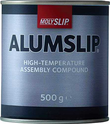 MOLYSLIP - ALUMSLIP | High Temperature Anti-Seize Grease | Copper Free | Withstands Extreme Temperature (up to 650°C) | Protects Against Galling, Seizure Rust and Corrosion | 500g, packaging may vary