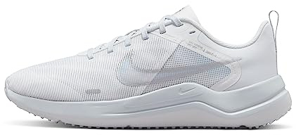 NIKE Downshifter 12, Zapatillas Mujer, White Metallic Silver Pure Platinum, 40 EU