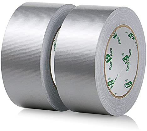 2 Pack Duct Tape Heavy Duty,9 Mil Thickness,2 Inches x 30 Yards,Strong Industrial Strength,Flexible,No Residue,Waterproof and Tear by Hand,Multi-Use for Indoor & Outdoor Repairs (Silver)