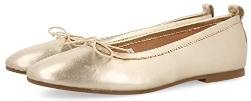 GIOSEPPO Bailarinas Doradas de Piel para Mujer satteins