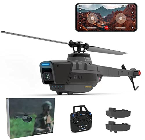 Hubschrauber Ferngesteuert,2.4GHz RC Helikopter Hobby Flugzeug Mit 1080P Kamera 2 Batterien Kreisel,RC Hubschrauber Mit LED Licht 3,5 Kanal,Geburtstagsgeschenk Für Kinder Jungen Erwachsene (23*8CM)