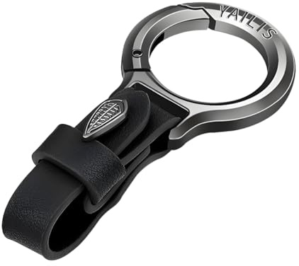 CGEAMDY Portachiavi Auto, Portachiavi Auto in Lega Zinco, Porta Chiavi in Pelle, Portachiavi Moto Con Moschettone Donna Uomo Auto, Accessori Decorativi Universali Personalizzati Autos(Pistola+Nero)