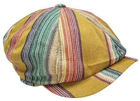 Jeamis Peaked Beret Hat Balloon Hat Bakerboy Hat Cap Curved Peak Newsboy Beret Hat, yellow, One Size