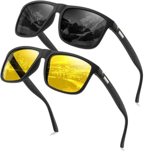 Perfectmiaoxuan Polarized sunglasses for men/women; Vintage/classic/elegant light frame; HD pilot lenses; Golf/driving/fishing/travel Eyewear