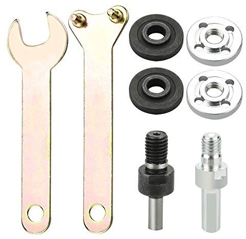 LYTIVAGEN Winkelschleifer Verbindungsstange Winkelschleifer Pleuel Set 6mm/10mm Dorn Adapter Winkelschleifer Flansch Bohrer Umwandlung Werkzeug Winkelschleifer Ersatzteile Set mit Schraubenschlüssel